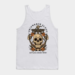 Shipwreck Plugs Traditional Skull Tank Top